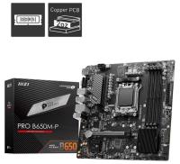 MSI PRO B650M-P AM5 DDR5 SES GLAN DP/HDMI/VGA SATA3 USB3.2 mATX DDR5 7200+(OC) - 1